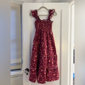 Hill House Floral Burgundy Dress